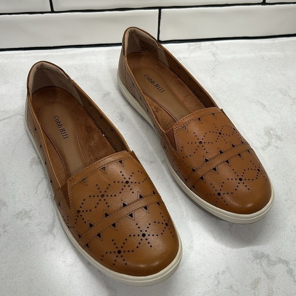 NEW COBB HILL Bailee Slip On Leather Tan - Picture 4 of 16
